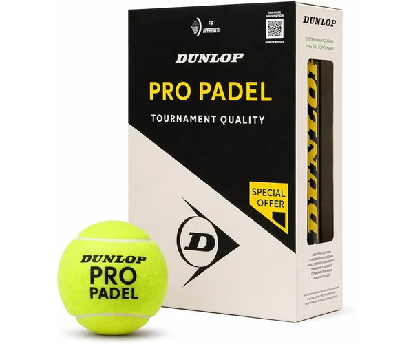 Boîte de balles de padel Dunlop Pro Padel homologuées FIP