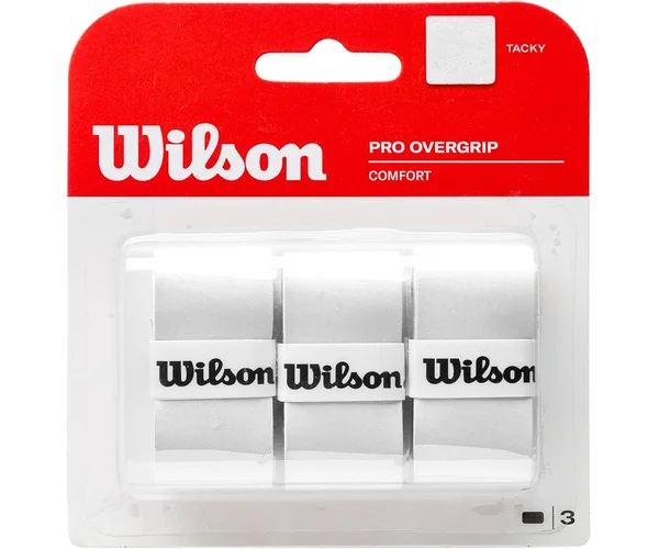 Lot de 3 surgrips Wilson Pro Overgrip blancs